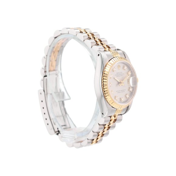 Rolex Ladies Datejust 26mm Gray Jubilee Diamond Dial Fluted Jubilee Band 69173 main image 5